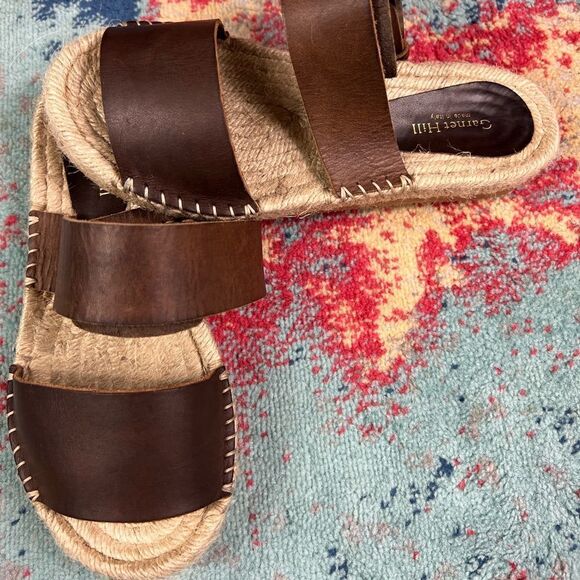 New Garnet Hill Girls Leather Strappy Sandals 36 Us 4 - Picture 1 of 3